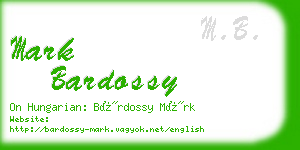 mark bardossy business card